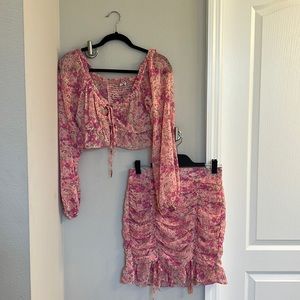 Fashion Nova Floral Two Piece Set